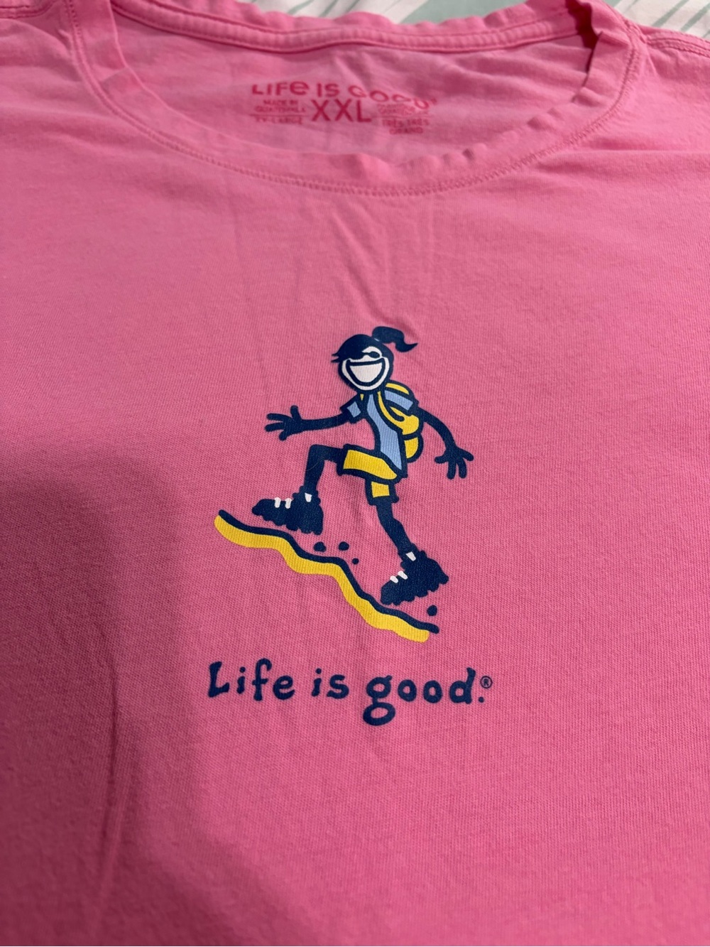 Life is Good® Hiking Pink Graphic Tee - Picture 2 of 4